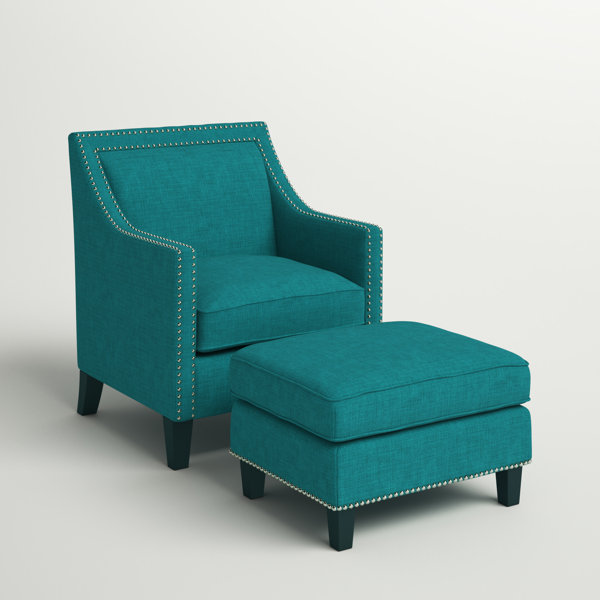 Three Posts™ Rotterdam Upholstered Armchair with Ottoman & Reviews